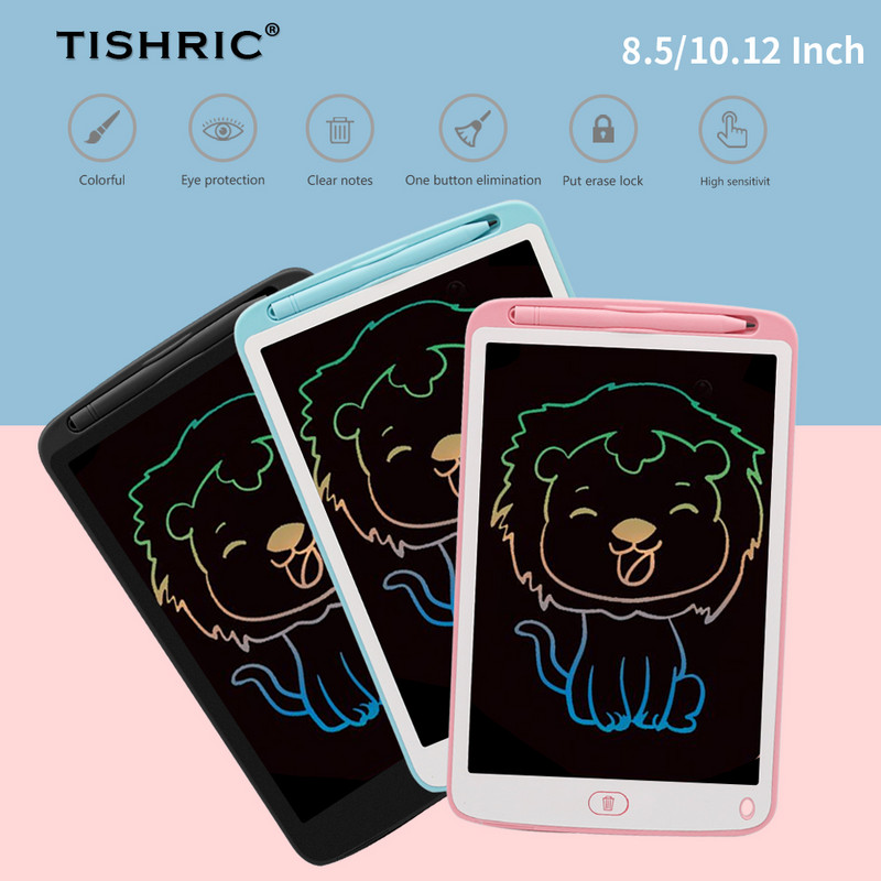 TISHRIC 10 ιντσών Tablet σχεδίασης Tablet Graphics Tablet Rainbow Color With Lock Electronics Toys Παιδικό tablet για σχέδιο