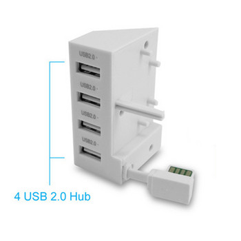 4 Θύρες USB 2.0 Προσαρμογέας USB Hub Splitter Extension Adapter για Κονσόλα παιχνιδιών Xbox One S για Αξεσουάρ θύρας USB