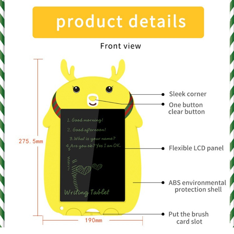 Tabletă de scris LCD inteligentă de 8,5 inci Bloc de desen digital Tablă de scris de mână, portabilă, ultra-subțire, cadou pentru copii, care învață