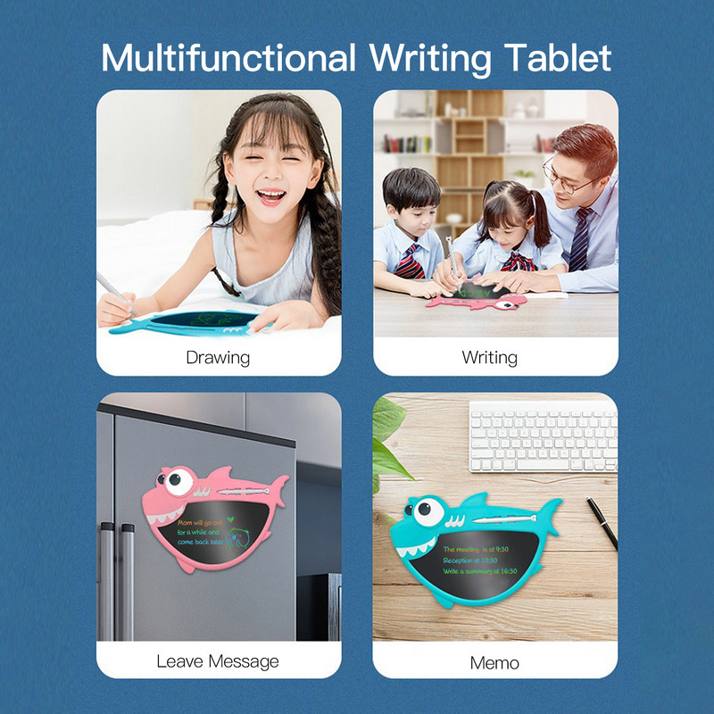 LCD rakstāmā planšetdatora zīmēšanas paliktnis Krāsains 8,5 collu rokraksta dēlis ar irbuļa bloķēšanas pogu mazu bērnu mācību rotaļlietai