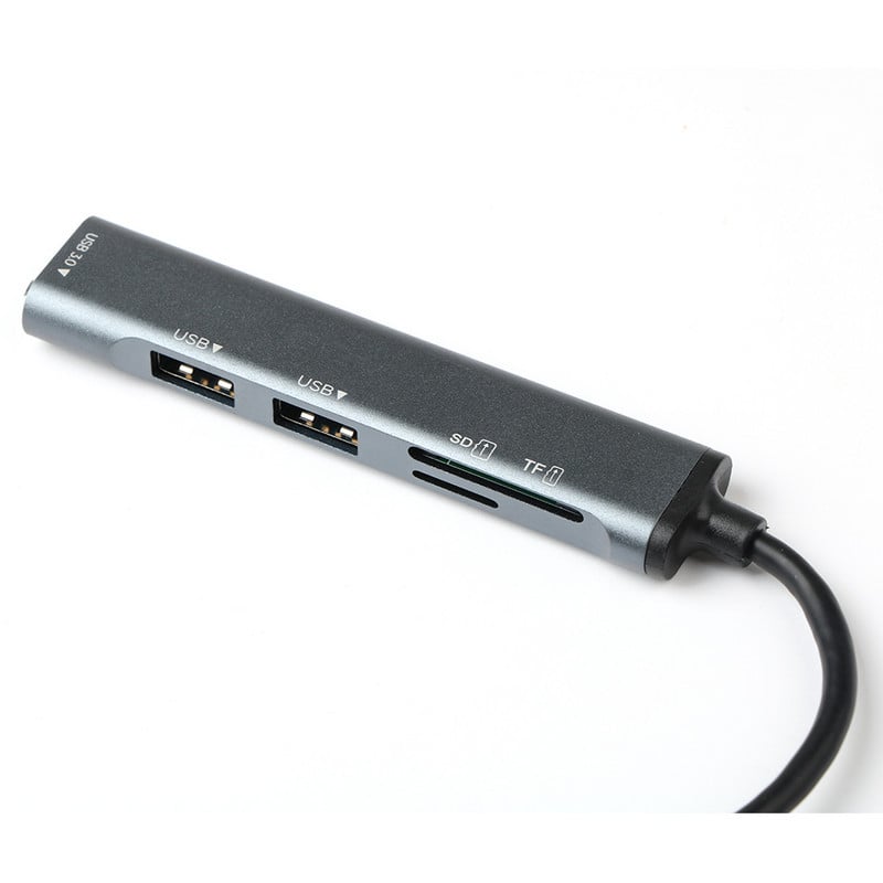 5 u 1 tip C HUB brzi USB3.0 HUB Splitter čitač kartica Multiport sa SD TF priključcima za Macbook računala Dodatna oprema HUB USB