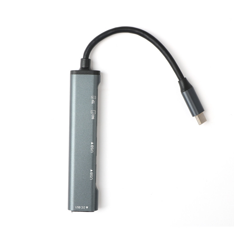 5 u 1 tip C HUB brzi USB3.0 HUB Splitter čitač kartica Multiport sa SD TF priključcima za Macbook računala Dodatna oprema HUB USB