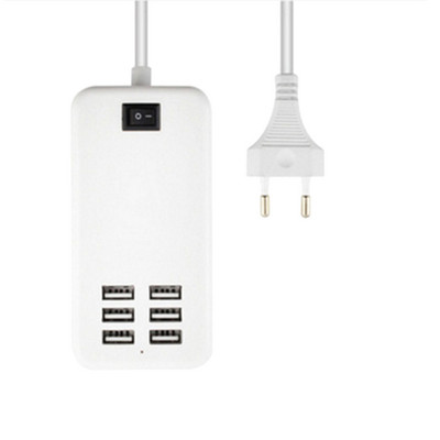 Prijenosni USB punjač sa 6 priključaka EU US UK utikač 5V 3A zidni adapter Punjenje mobilnog telefona Prikladno za IPhone Xiaomi Samsung