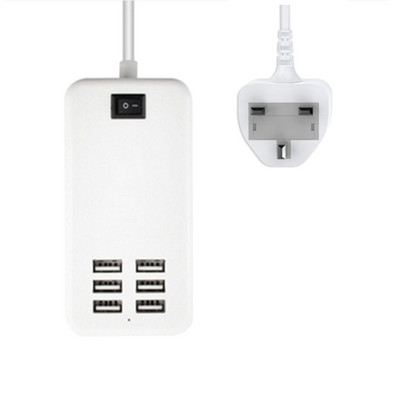 Prijenosni USB punjač sa 6 priključaka EU US UK utikač 5V 3A zidni adapter Punjenje mobilnog telefona Prikladno za IPhone Xiaomi Samsung