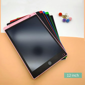 Tabletă de scriere inteligentă LCD de 12 inchi, tabletă electronică de desen, artă, tampoane de scris de mână colorate, cadou pentru copii, ultra-subțire, cu stilou