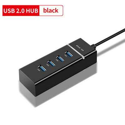 Kaasaskantav USB 3.0 jaotur USB 3.0 2.0 4 pordiga 5 Gbps edastusjaoturid sülearvuti hiire klaviatuuri jaoks U ketas kõvaketta USB splitter