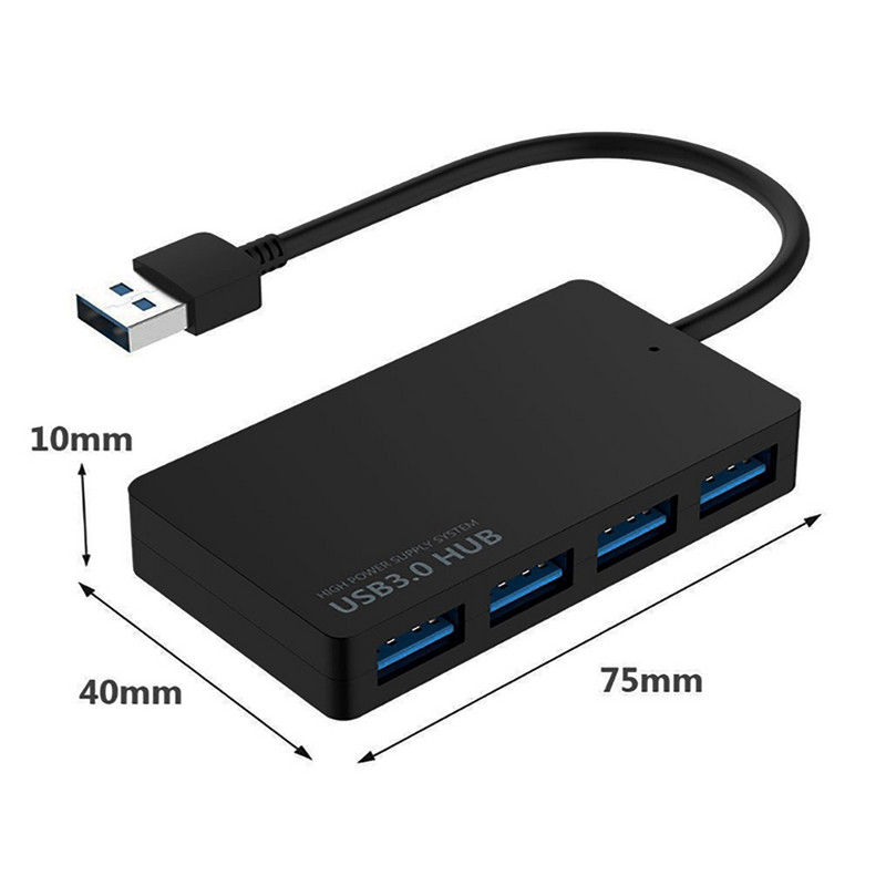 Didelės spartos USB 3.0 stebulės kelių USB skirstytuvas, 4 prievadų plėstuvas, keli USB išplėtimo kompiuterio priedai nešiojamam kompiuteriui