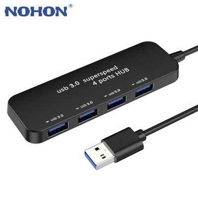 Nohon HUB USB 3.0 4 porta Superspeed Splitter Connect za miš U Disk Tipkovnica PC Računalo Tablet Dodaci Višestruki adapter