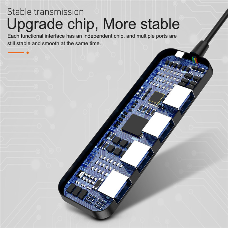 Nohon HUB USB 3.0 4 porta Superspeed Splitter Connect za miš U Disk Tipkovnica PC Računalo Tablet Dodaci Višestruki adapter