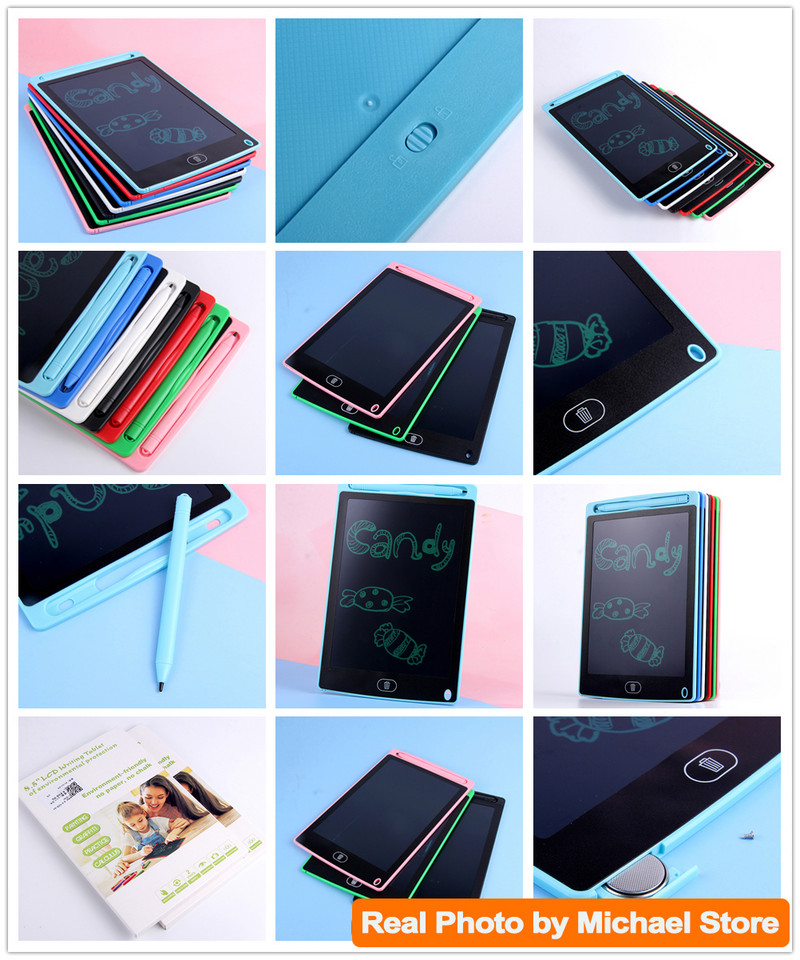 8,5 6,5 colio LCD piešimo planšetė, skirta vaikams Žaislų dažymo įrankiai Elektronika Rašymo planšetė Boy Kids Mokomoji plona lenta