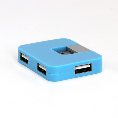 CHYI Mini USB Hub 4 porta USB 2.0 Expander Hab kvadratnog oblika sklopivi multi razdjelnik mikro adapter za dodatnu opremu za prijenosna računala
