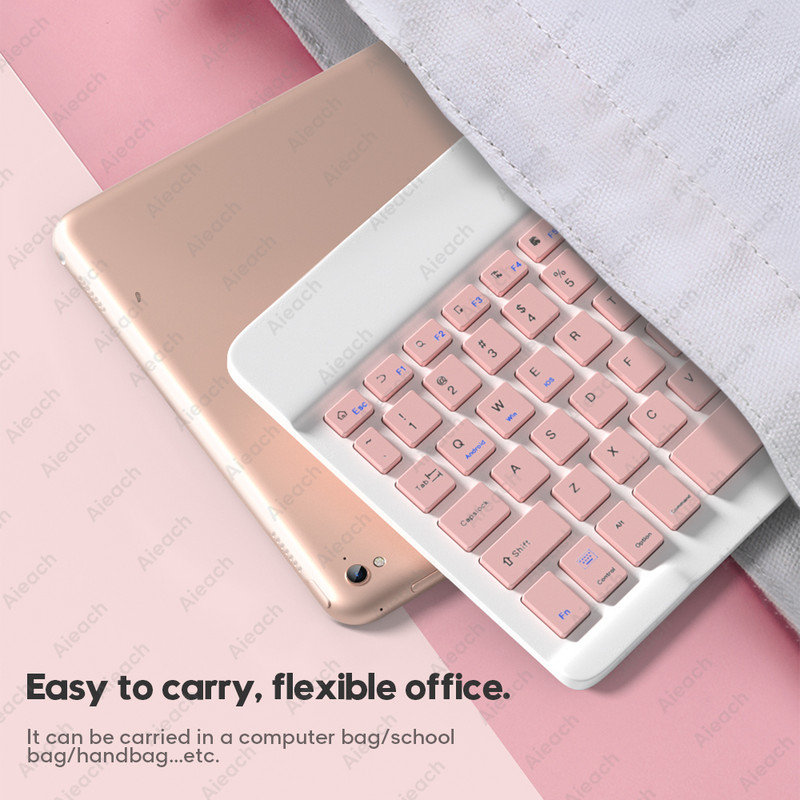 Su Bluetooth suderinama klaviatūra skirta Apple Teclado iPad Xiaomi Samsung Huawei Phone Tablet belaidė klaviatūra, skirta Android Windows