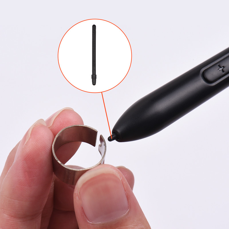 30 DB Stylus toll hegye és tollcsipesz a T505 professzionális grafikus rajztáblához Stylus toll fekete