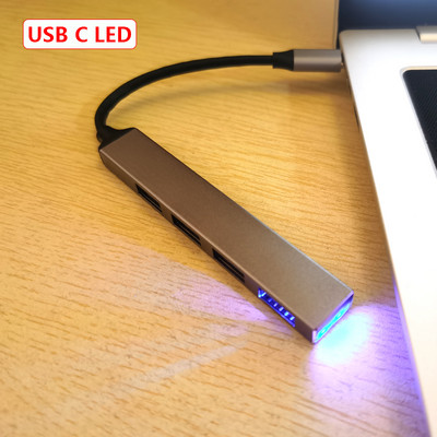 USB čvorišta tipa C 3.1 Splitter adapter OTG za Lenovo Sumsung Imac Macbook m 1 5 Air Pro Dodatna oprema za prijenosna računala USB 3 0 4 porta