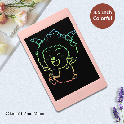 8,5 hüvelykes LCD írótábla elektronikus rajz grafikus tábla, színes, színes kézírásos tábla gyerekeknek születésnapi ajándék