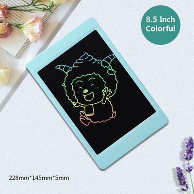 8,5 hüvelykes LCD írótábla elektronikus rajz grafikus tábla, színes, színes kézírásos tábla gyerekeknek születésnapi ajándék