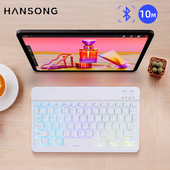 Taustavalgustusega klaviatuur Androidile iOS Windows Bluetoothiga ühilduv Apple Samsung Xiaomi Tablet Smart Phone PC 10-tolline klaviatuur