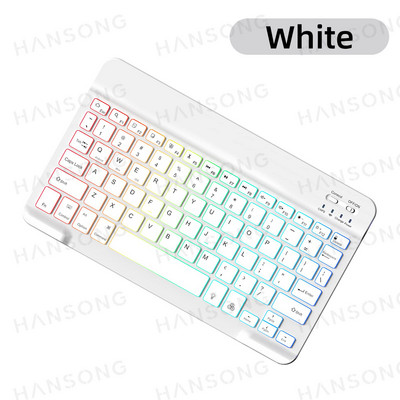 Taustavalgustusega klaviatuur Androidile iOS Windows Bluetoothiga ühilduv Apple Samsung Xiaomi Tablet Smart Phone PC 10-tolline klaviatuur