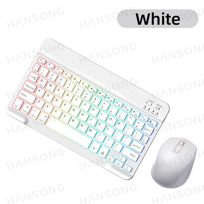 Taustavalgustusega klaviatuur Androidile iOS Windows Bluetoothiga ühilduv Apple Samsung Xiaomi Tablet Smart Phone PC 10-tolline klaviatuur