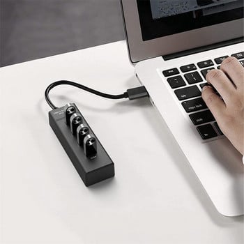 RYRA 4 Θύρες USB 3.0/2.0 HUB Multi Splitter Extender Adapter Super-Speed Transmission USB HUB για Αξεσουάρ επιτραπέζιου υπολογιστή φορητού υπολογιστή