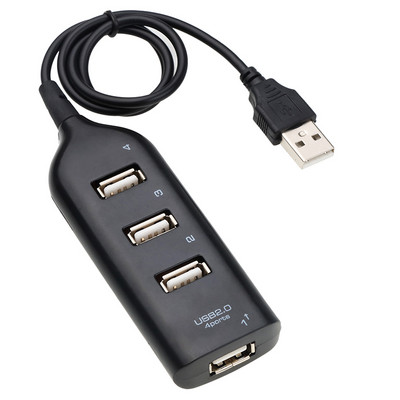 USB hub 4 portos USB 2.0 hub nagy sebességű univerzális kábellel Mini Hub Socket Pattern Splitter kábeladapter laptop PC-hez