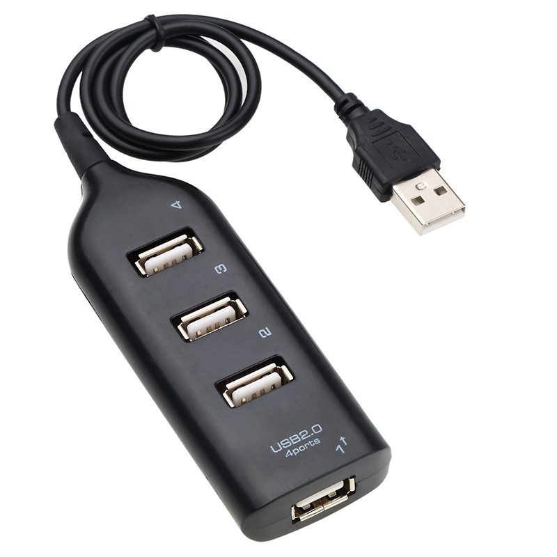 USB hub 4 portos USB 2.0 hub nagy sebességű univerzális kábellel Mini Hub Socket Pattern Splitter kábeladapter laptop PC-hez