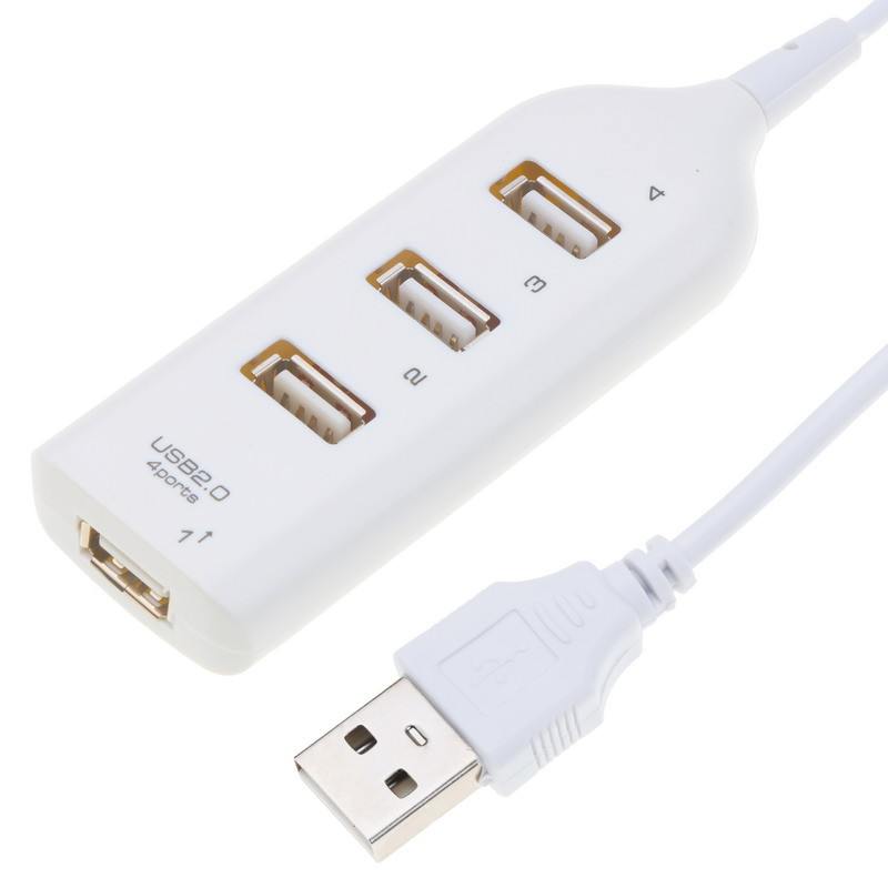 USB hub 4 portos USB 2.0 hub nagy sebességű univerzális kábellel Mini Hub Socket Pattern Splitter kábeladapter laptop PC-hez