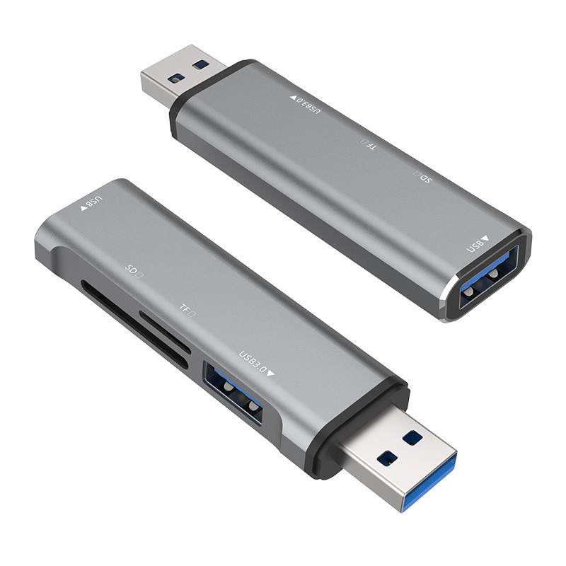 USB HUB Tip C HUB Aluminijska legura USB 3.0 USB 2.0 TF / SD 4 porta Multi Splitter OTG za Lenovo HUAWEI Xiaomi čitač kartica za PC