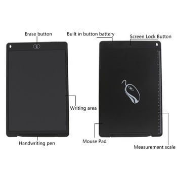 CHUYI 12-инчов таблет за писане Графична платка Преносим LCD цифров таблет за рисуване Електроника Бележник за изкуство на почерк за деца