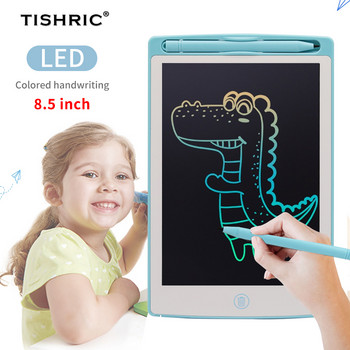 TISHRIC 8,5-инчов графичен таблет Детски таблет Стилус цвят на дъгата с ключалка Електроника Графичен таблет за рисуване за рисуване