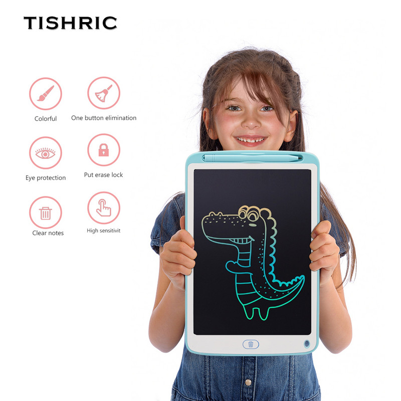TISHRIC 8,5 hüvelykes grafikus tábla gyermek táblagép ceruza szivárvány színű, zár elektronikával Grafikus tábla rajzoláshoz