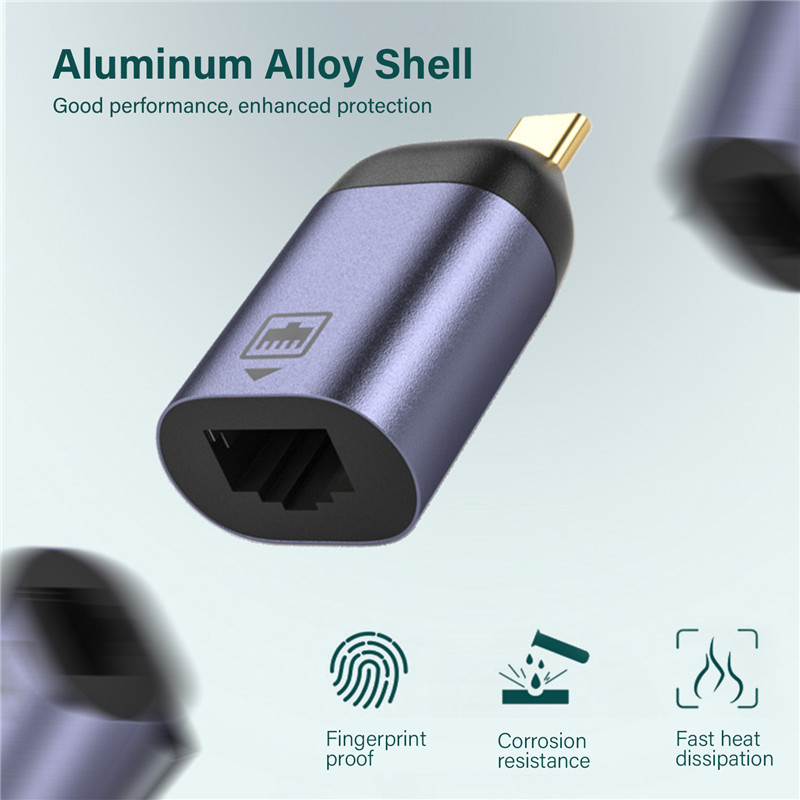 USB C į Ethernet adapteris, Gigabit RJ45 į USB 3.0 Type-C (Thunderbolt 3) tinklo adapteris, skirtas MacBook Pro MacBook Air, Mac Mini