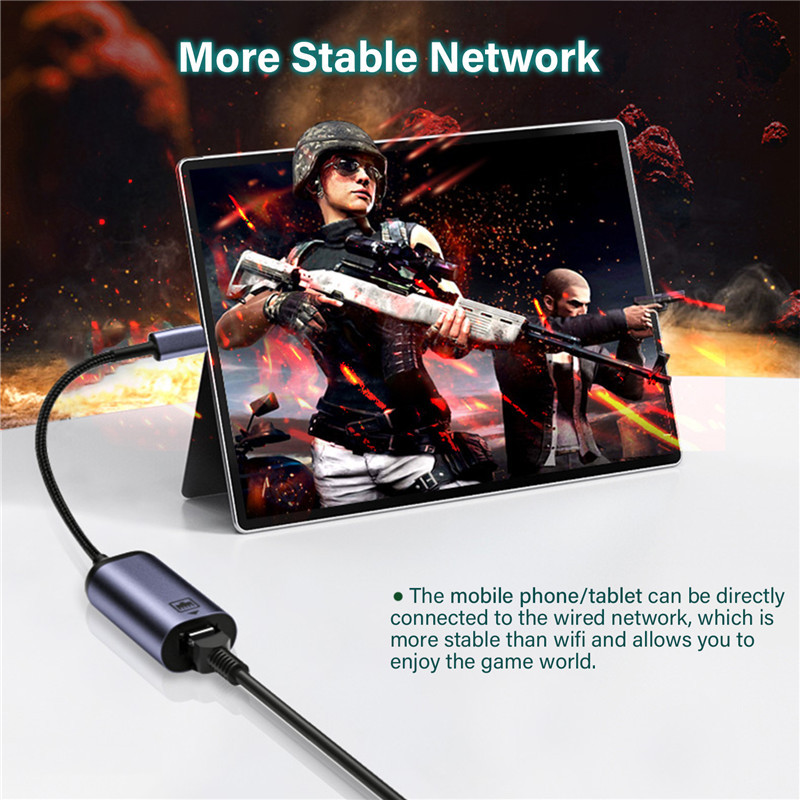 USB C į Ethernet adapteris, Gigabit RJ45 į USB 3.0 Type-C (Thunderbolt 3) tinklo adapteris, skirtas MacBook Pro MacBook Air, Mac Mini