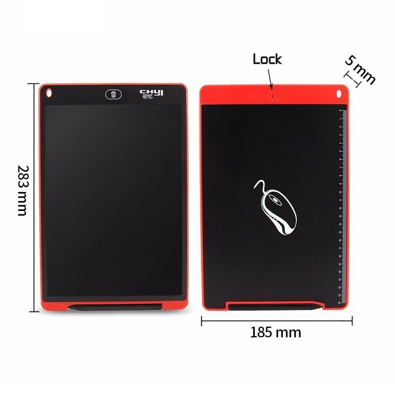 CHYI 12'' LCD tablet za pisanje 12 inčni digitalni blok za crtanje Papirnati blokovi s pametnim rukopisom Prijenosna igračka za dječju grafičku ploču
