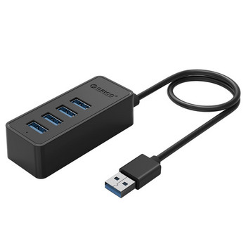 Orico HUB 4-портов сплитер/хъб Тип-A*4 USB захранване, с кабел за данни и OTG адаптер за PC компютърни аксесоари
