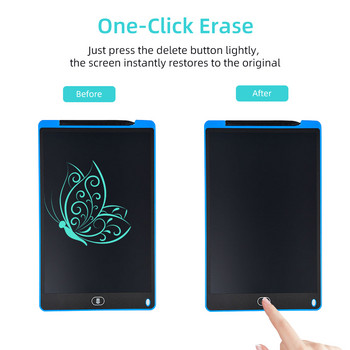 12 Ηλεκτρονικός ψηφιακός πίνακας σχεδίασης 8,5 ιντσών LCD tablet γραφής με δυνατότητα διαγραφής με ένα κλικ, με κουμπί κλειδώματος Δώρο για παιδιά