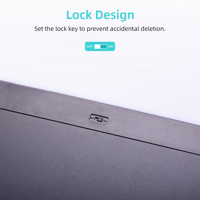 12 LCD tablet za pisanje od 8,5 inča, elektronička digitalna ploča za crtanje, blok za pisanje, koji se može izbrisati jednim klikom i gumbom za zaključavanje, dječji dar G