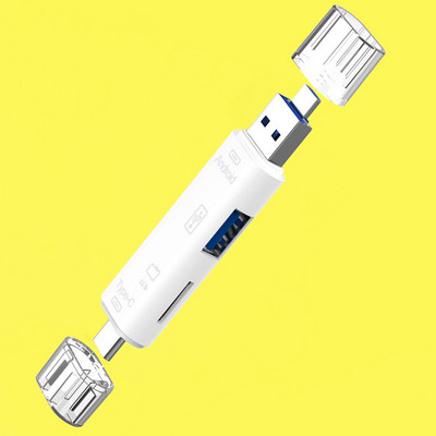 Tip C & Micro USB & USB 5 u 1 OTG čitač kartica Brzi univerzalni OTG TF/USB za Android zaglavlja proširenja računala