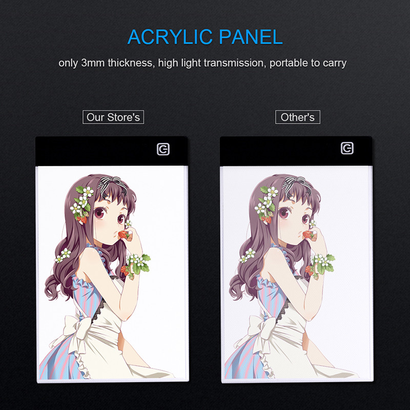 A5 izmērs 3 līmeņa aptumšojams LED zīmēšanas kopēšanas dēlis bērniem rotaļlietas bērniem gleznošana izglītojošas rotaļlietas izveide bērnam