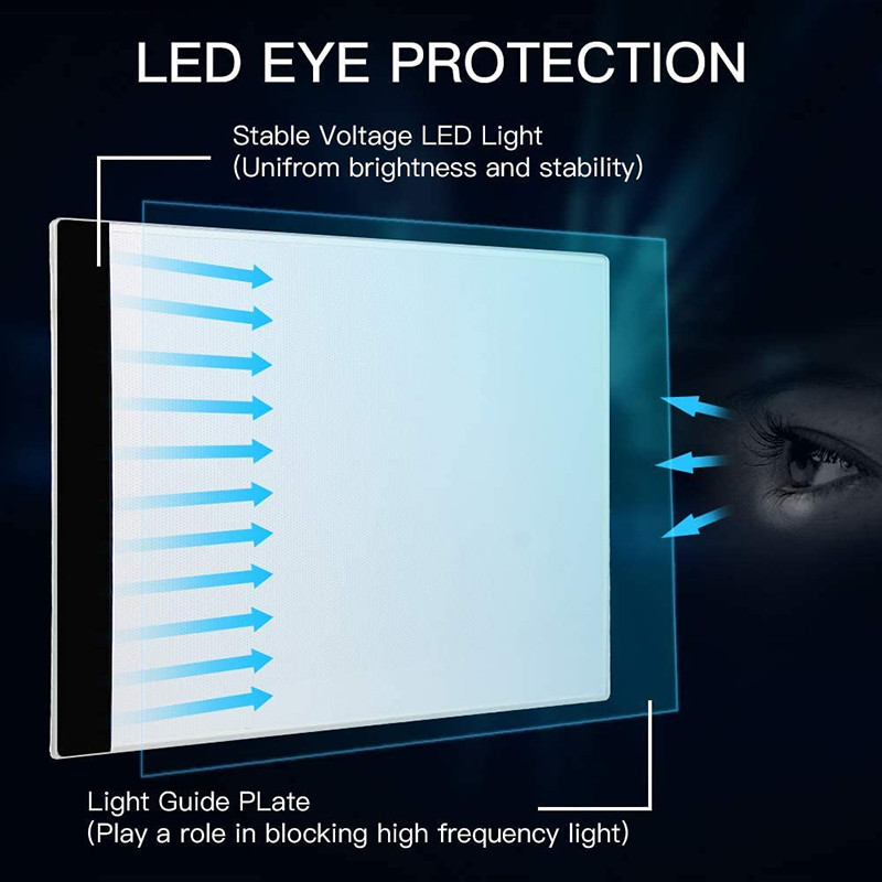 A5 izmērs 3 līmeņa aptumšojams LED zīmēšanas kopēšanas dēlis bērniem rotaļlietas bērniem gleznošana izglītojošas rotaļlietas izveide bērnam