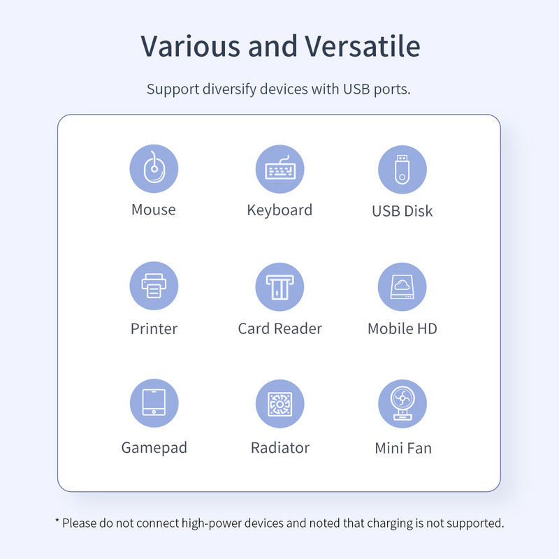 ORICO Mini USB HUB Multi 4 porta brzi USB 2.0 razdjelnik prijenosni OTG adapter za prijenosna računala Dodaci za tablet računala