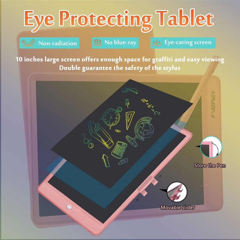 10 colių 8,5 colio LCD rašymo planšetinis kompiuteris E-rašytuvas Grafinė elektroninė rašymo lenta papuoštų piešimo lenta vaikams, suaugusiems, namų biuro mokykla