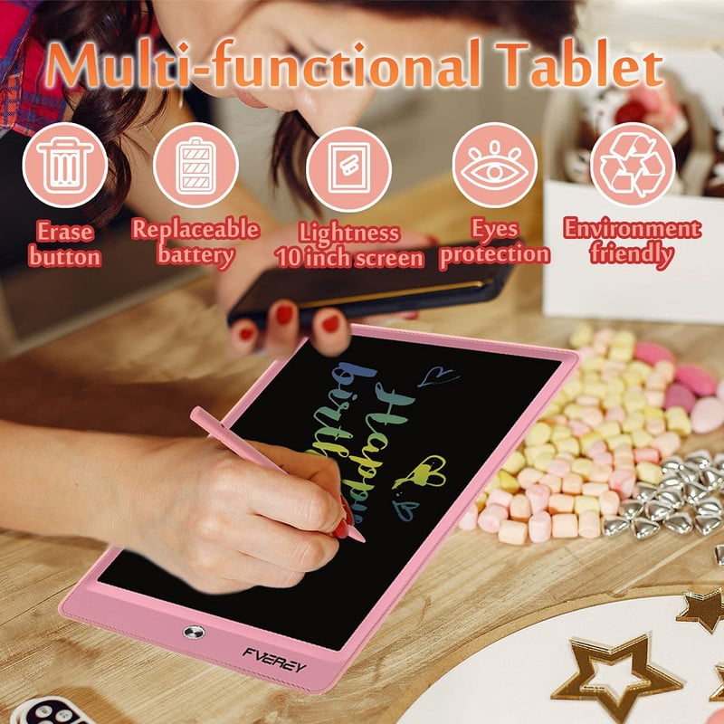 10 colių 8,5 colio LCD rašymo planšetinis kompiuteris E-rašytuvas Grafinė elektroninė rašymo lenta papuoštų piešimo lenta vaikams, suaugusiems, namų biuro mokykla