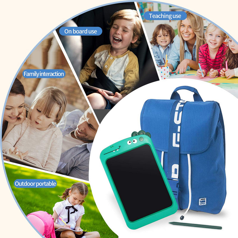 Skystųjų kristalų rašymo planšetė vaikams 8,5 colio skaitmeninis piešimo bloknotas, nešiojamas elektroninis animacinių filmų rašymo ranka lenta žaislas mažyliui su rašikliu