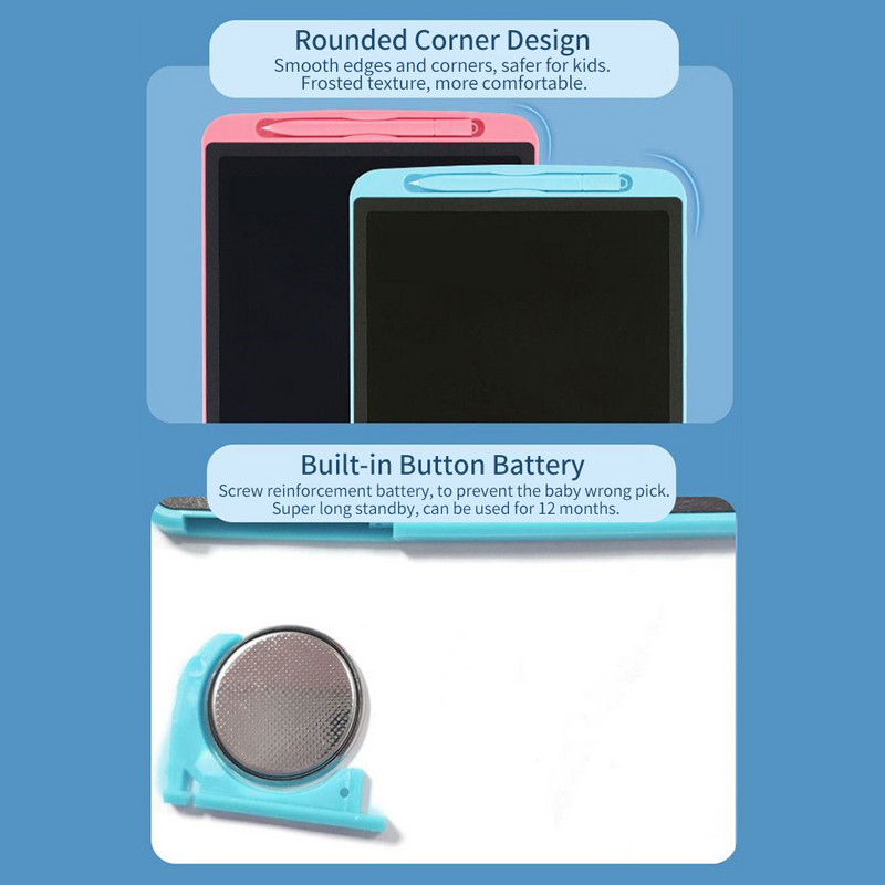 Tabletă de scris LCD de 10,5 inchi Tablă de desen electronică digitală Tampă de scris ștergibilă Ștergere cu un singur clic cu buton de blocare