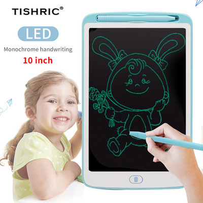 TISHRIC 10-инчов LCD таблет за писане за детска дъска за рисуване LCD изтриващ таблет за рисуване с екран Таблет за таблети за рисуване