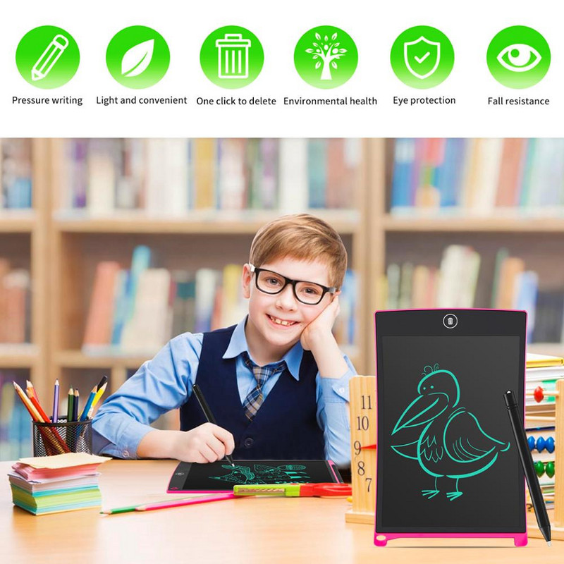 12 hüvelykes LCD írótábla Digitális rajz Elektronikus Kézírás Tábla Üzenet Grafikus Tábla gyerekeknek Írótábla Jegyzetíró tábla