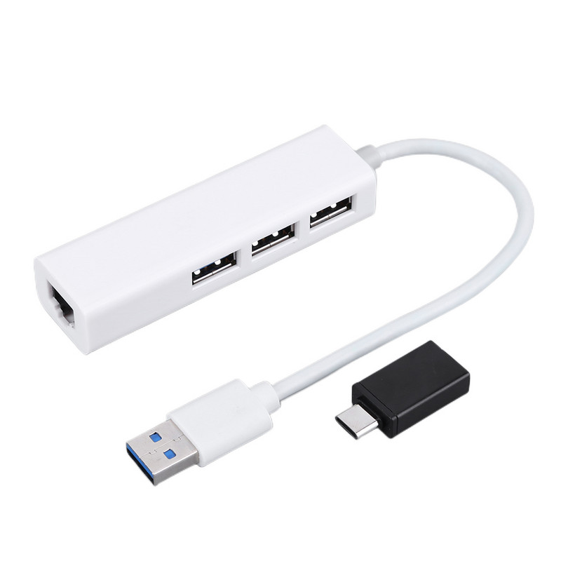 USB čvorište tipa C na Ethernet adapter Adapter visoke brzine prijenosa s 1000MBPs Ethernet za iOS prijenosno računalo Mac Android