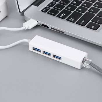 USB 3.0 HUB Multi Type C Splitter USB-C To Ethernet RJ45 Adapter Dongle 1000MBPs Υψηλή ταχύτητα για iOS φορητό υπολογιστή Macbook Pro Android