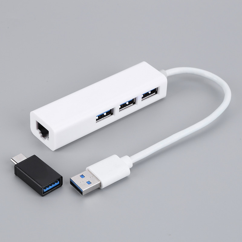 USB 3.0 HUB Multi C tipa sadalītājs USB C uz Ethernet RJ45 adaptera sargspraudnis 1000 MBPs liels ātrums iOS klēpjdatoram Macbook Pro Android